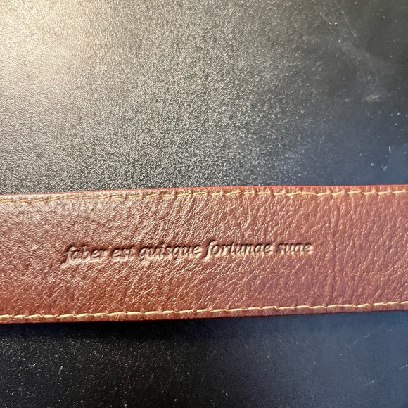 PATRICK GIBBONS  Genuine LIZZARD Handmade Leather Belt Black Red Sz 28 Brass - Picture 6 of 11